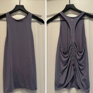 Lululemon Sculpt Tank Top Women's Size 4 Sleeveless Gray Blue Open Ruched Back